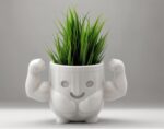 Funny Flexing Muscle Planter: Unique Gym Decor - plant not included - Image 2