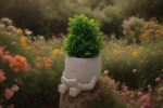 3D Printed Smiling Reader Plant Pot: Whimsical Succulent Planter - Image 7