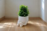 3D Printed Smiling Reader Plant Pot: Whimsical Succulent Planter