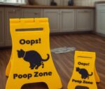 Mini Wet Floor Sign: Humorous Pet Accident Warning Decor