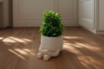 3D Printed Smiling Reader Plant Pot: Whimsical Succulent Planter - Image 8