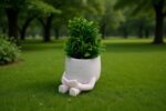 3D Printed Smiling Reader Plant Pot: Whimsical Succulent Planter - Image 2