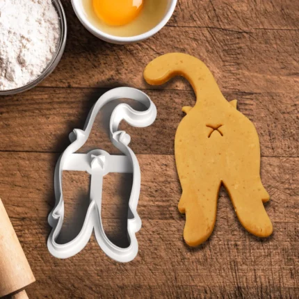 Kitty Butt Cookie Cutter – Cute Cat-Themed Baking Tool for Cookies, Fondant, and Crafts – Food-Safe Plastic – Fun Gift for Cat Lovers